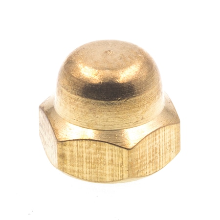 Prime-Line Cap Nut, #8-32, Brass, Brass, 10 PK 9077104